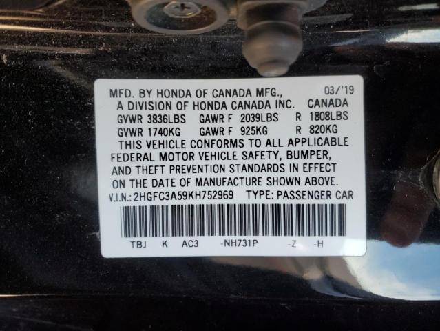 2019 HONDA CIVIC SI 2HGFC3A59KH752969