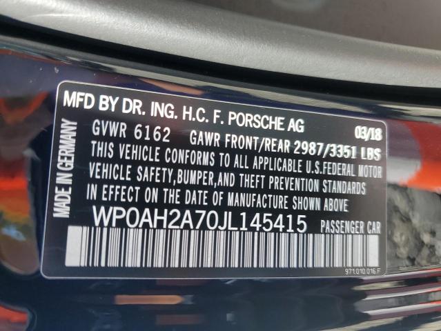 2018 PORSCHE PANAMERA T WP0AH2A70JL145415