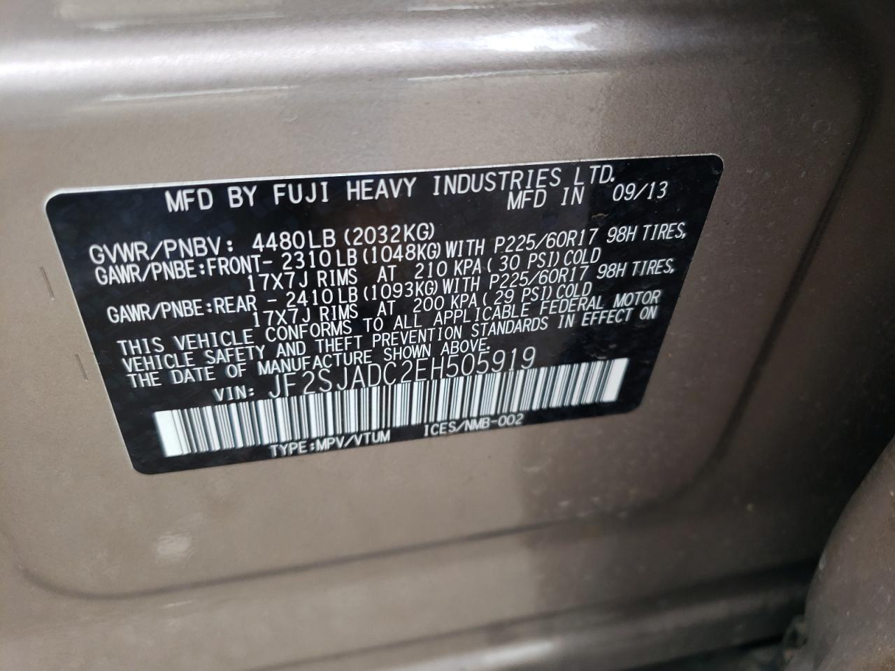 SUBARU FORESTER 2.5I PREMIUM