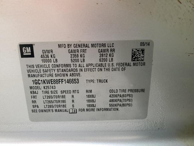 2015 CHEVROLET SILVERADO - 1GC1KWE88FF146653