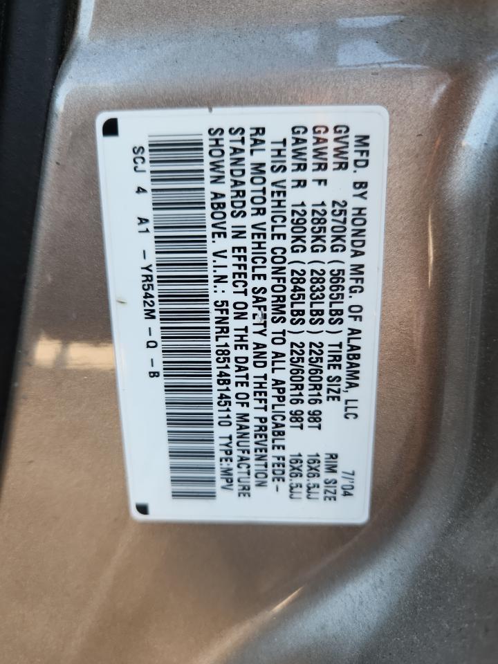 Lot #3277096413 2004 HONDA ODYSSEY LX