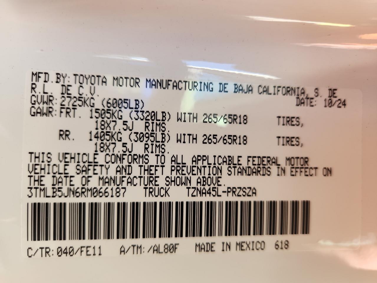 TOYOTA TACOMA DOUBLE CAB