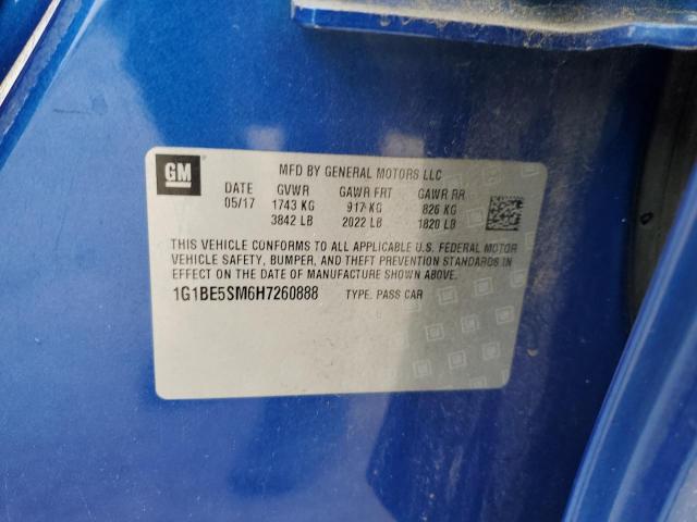 2017 CHEVROLET CRUZE LT - 1G1BE5SM6H7260888