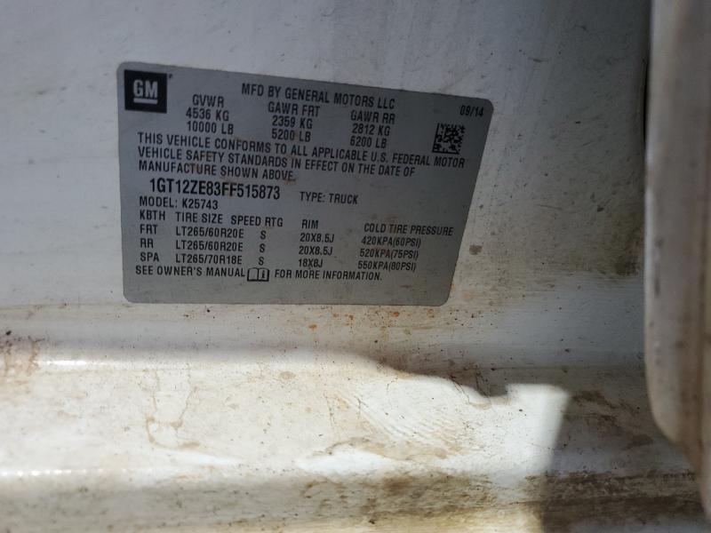 2015 GMC SIERRA K25 - 1GT12ZE83FF515873