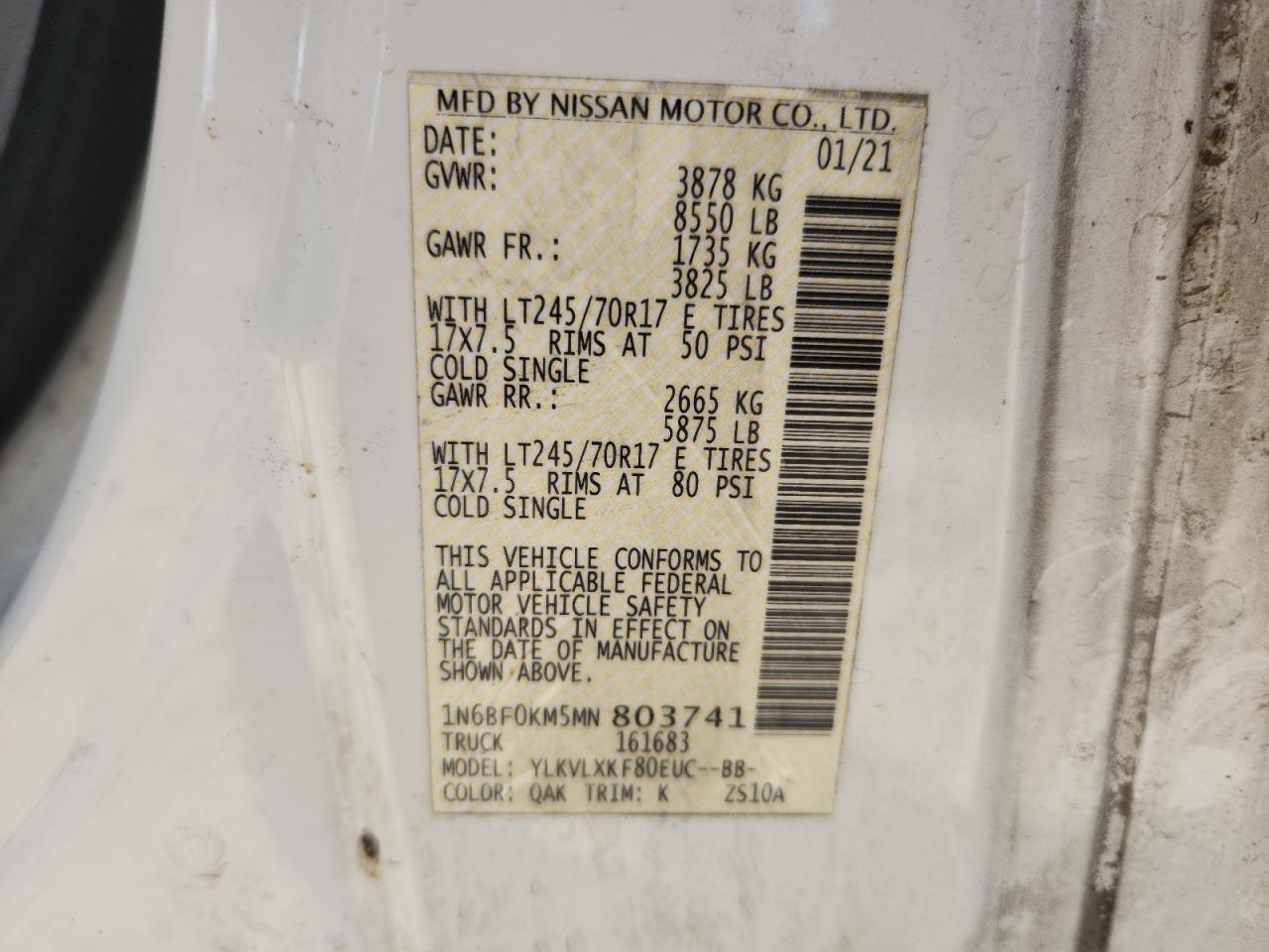 NISSAN NV1500 1500 S