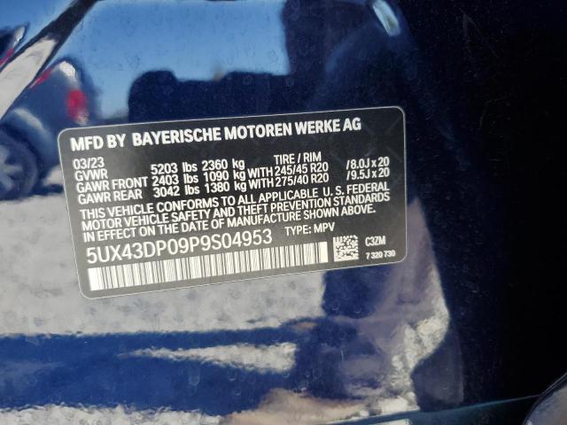2023 BMW X3 SDRIVE3 5UX43DP09P9S04953