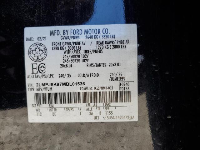 2021 LINCOLN NAUTILUS R - 2LMPJ8K97MBL01536