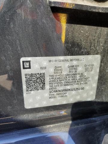 2019 CADILLAC CT6 SPORT 1G6KN5R60KU125190