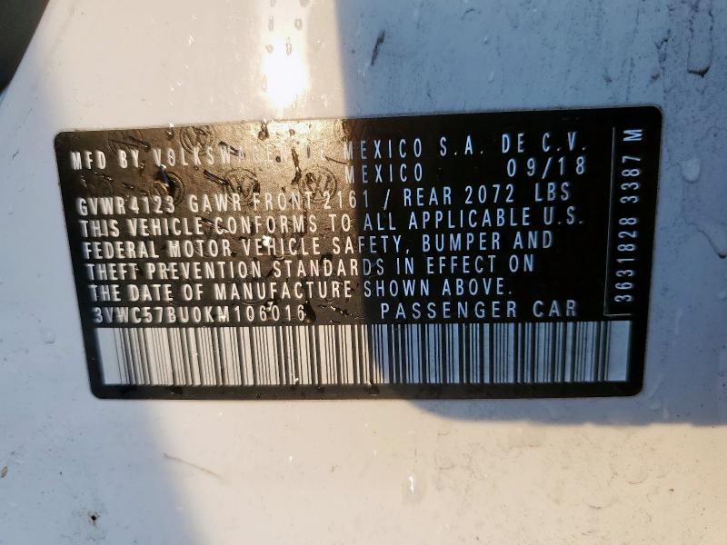 2019 VOLKSWAGEN JETTA S #3278928096