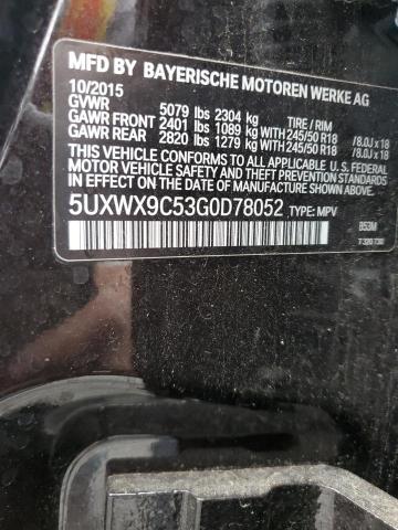 2016 BMW X3 XDRIVE2 - 5UXWX9C53G0D78052