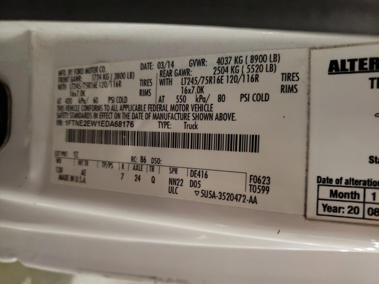 FORD ECONOLINE E250 VAN