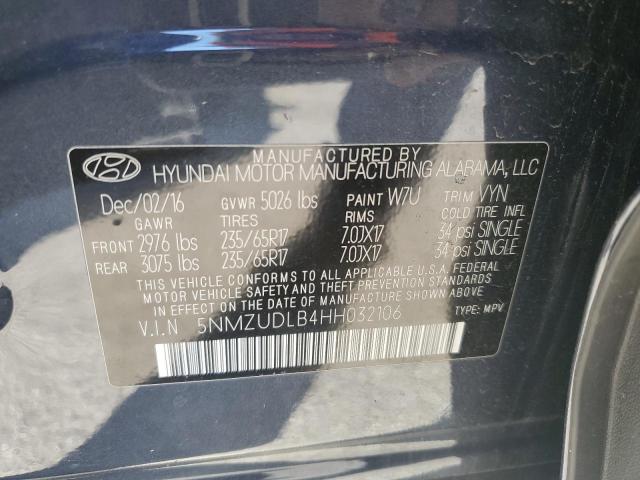 2017 HYUNDAI SANTA FE S - 5NMZUDLB4HH032106