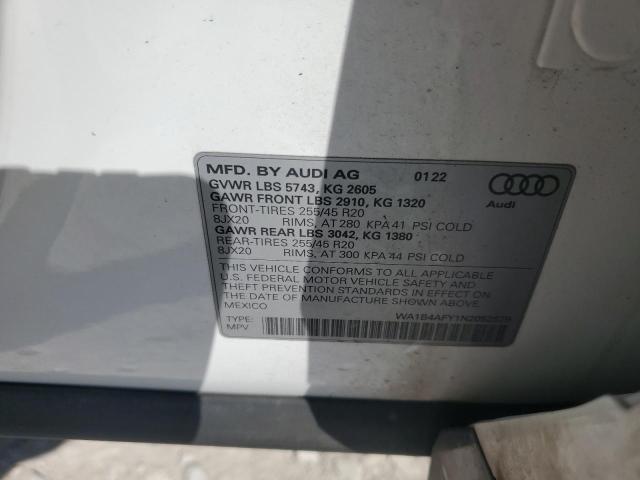 2022 AUDI SQ5 PREMIU WA1B4AFY1N2052579