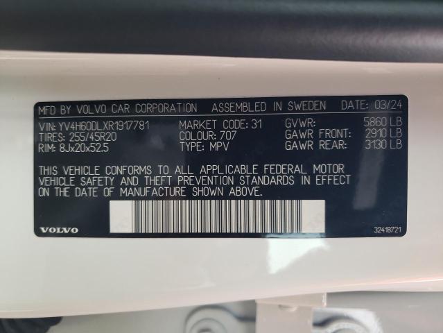 2024 VOLVO XC60 PLUS YV4H60DLXR1917781