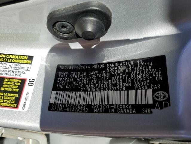 2014 TOYOTA COROLLA L #3292452699