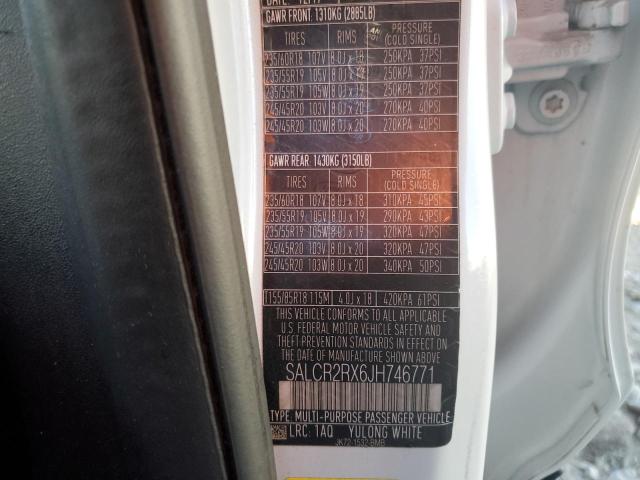 2018 LAND ROVER DISCOVERY - SALCR2RX6JH746771