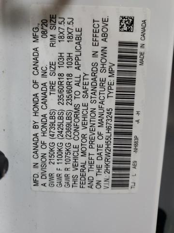 2020 HONDA CR-V EX - 2HKRW2H55LH673245