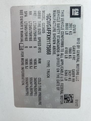 2017 CHEVROLET EXPRESS G2 #3297993068