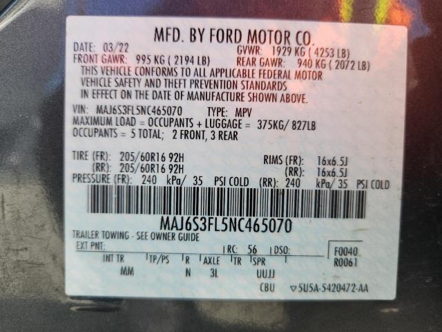 2022 FORD ECOSPORT S #3290639778