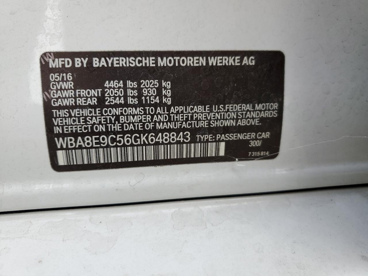 BMW 3 SERIES I SULEV