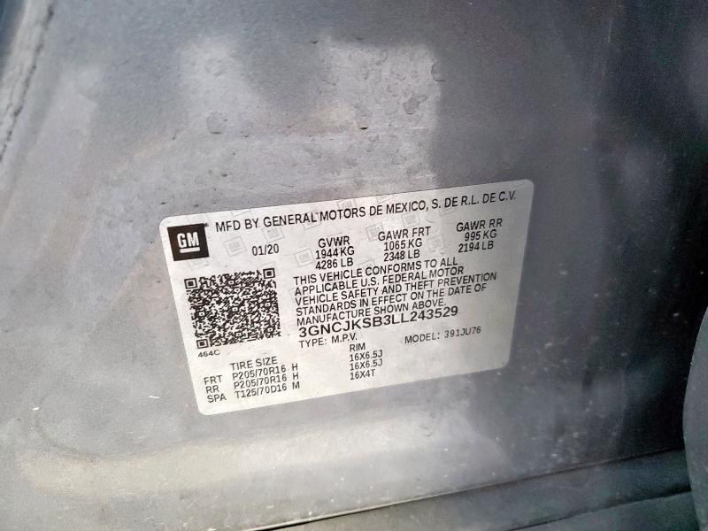 2020 CHEVROLET TRAX LS - 3GNCJKSB3LL243529