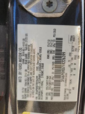 2015 FORD FUSION SE #3284629341