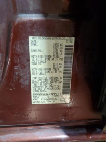 2016 NISSAN FRONTIER S - 1N6AD0EV7GN789934