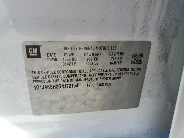 2016 CHEVROLET SONIC LS 1G1JA6SH3G4172154