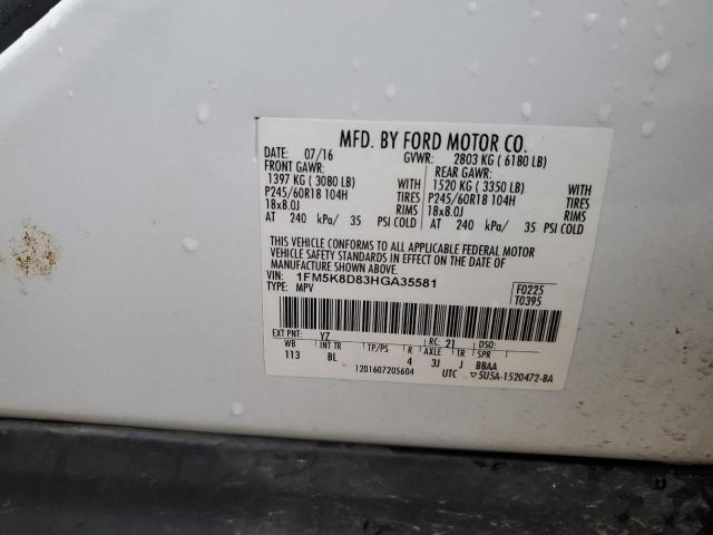 2017 FORD EXPLORER X - 1FM5K8D83HGA35581