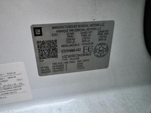 2017 CHEVROLET SILVERADO - 1GCVKREC5HZ404815