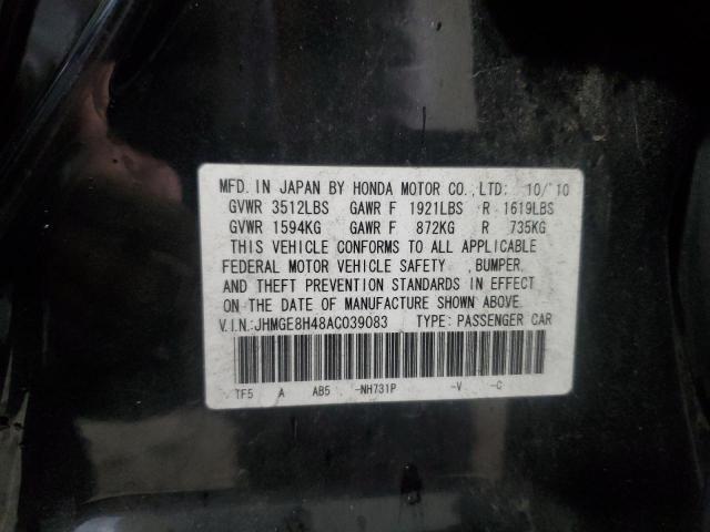 2010 HONDA FIT SPORT - JHMGE8H48AC039083