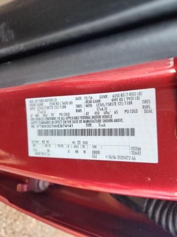 2017 FORD F350 SUPER DUTY 1FT8W3DT0HEB74141