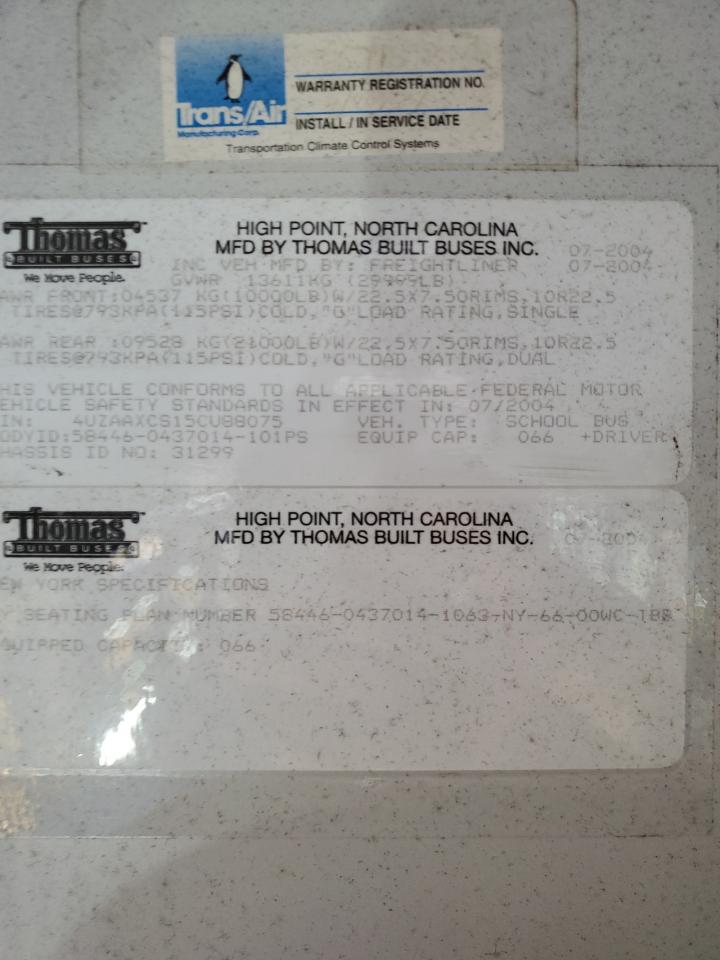 Lot #3276985299 2005 FREIGHTLINER SAF-T-LINER C2