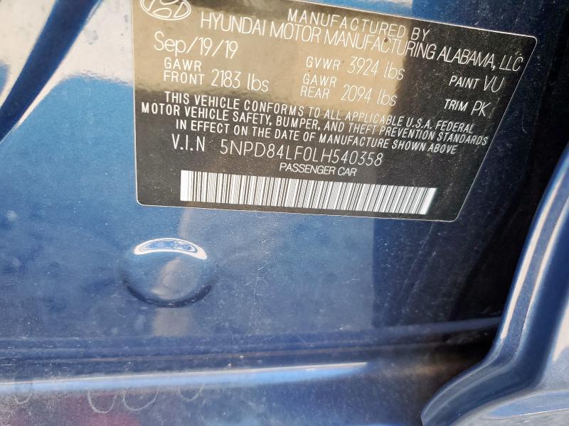 2020 HYUNDAI ELANTRA SE - 5NPD84LF0LH540358