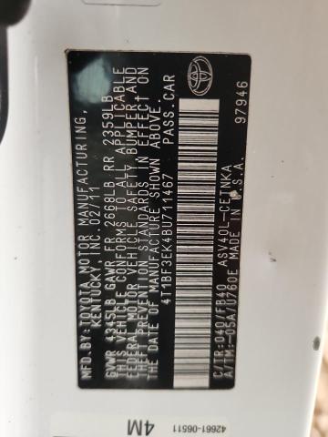 2011 TOYOTA CAMRY BASE #3284779522