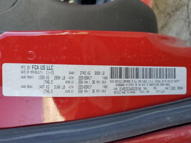 2016 DODGE GRAND CARA 2C4RDGEG4GR225189