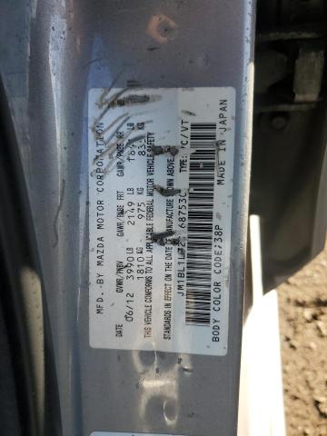 2012 MAZDA 3 I - JM1BL1L72C1687530