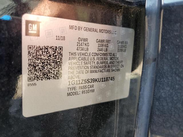 2019 CHEVROLET IMPALA LT #3292461707