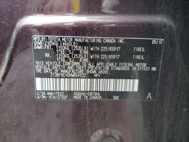 2017 TOYOTA RAV4 LE - 2T3BFREV0HW654522