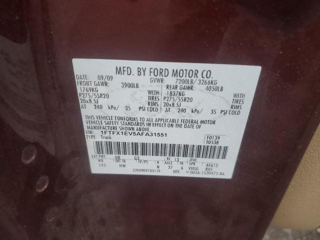 2010 FORD F-150 - 1FTFX1EV5AFA31551