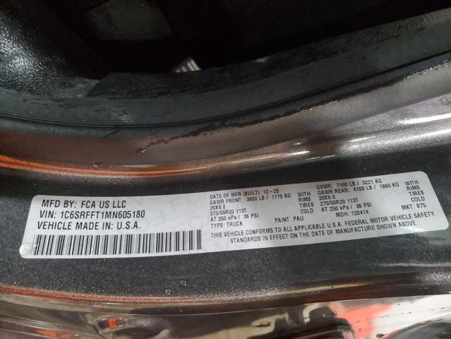 2021 RAM 1500 BIG H - 1C6SRFFT1MN605180