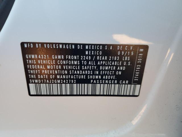 2016 VOLKSWAGEN JETTA SPOR #3294262888