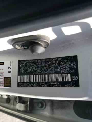 2017 TOYOTA PRIUS - JTDKARFU9H3054301