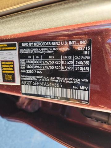 2015 MERCEDES-BENZ GL 450 4MA #3296272445