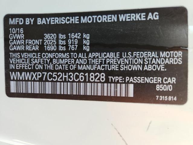 2017 MINI COOPER S WMWXP7C52H3C61828