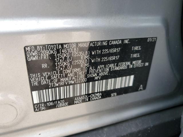 2021 TOYOTA RAV4 XLE - 2T3W1RFV1MW132300