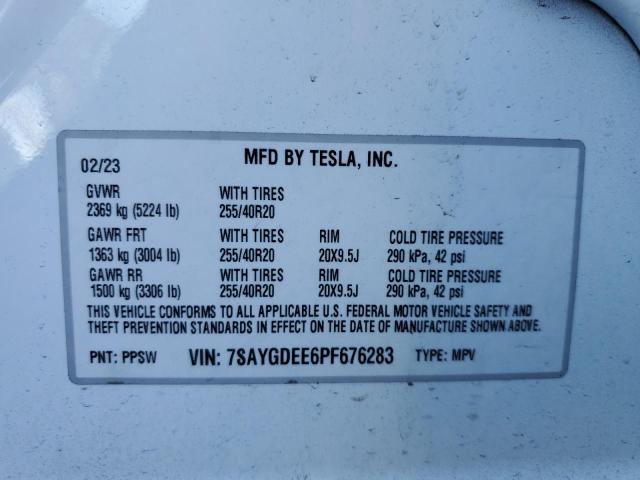 2023 TESLA MODEL Y - 7SAYGDEE6PF676283