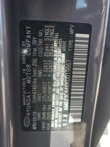 2019 HYUNDAI TUCSON LIM KM8J3CA46KU019867