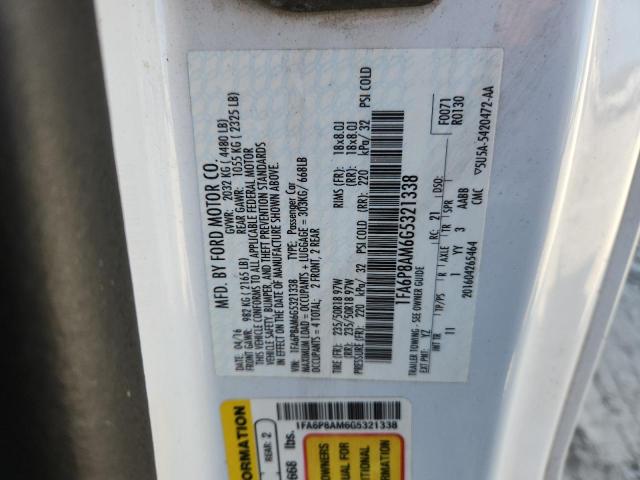 2016 FORD MUSTANG - 1FA6P8AM6G5321338