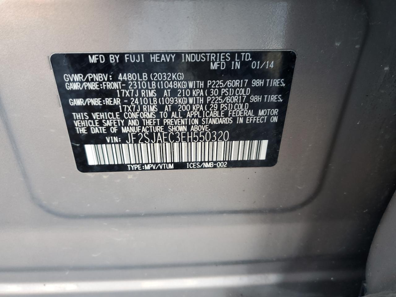 SUBARU FORESTER 2.5I PREMIUM